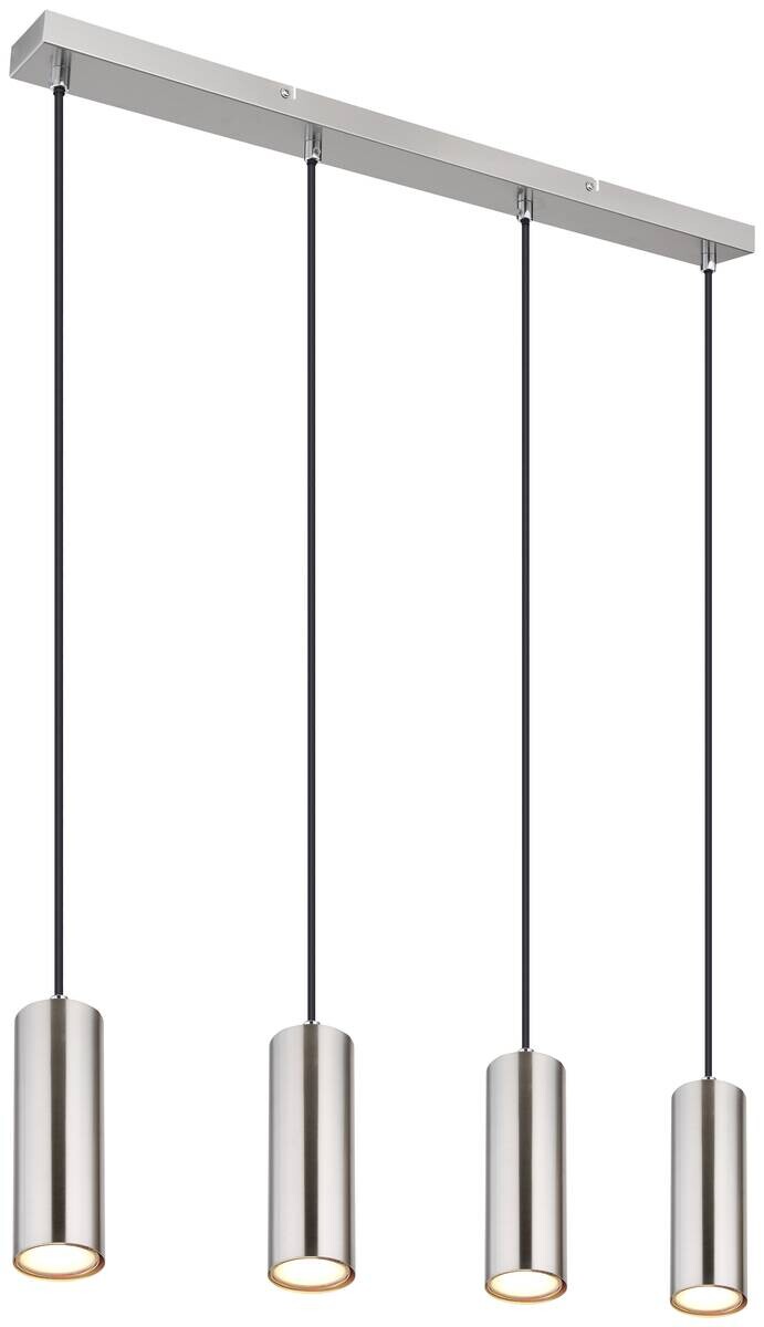 GLOBO LED-Pendelleuchte nickel matt Metall B/H/T: ca. 6x120x65 cm 4 Brennstellen