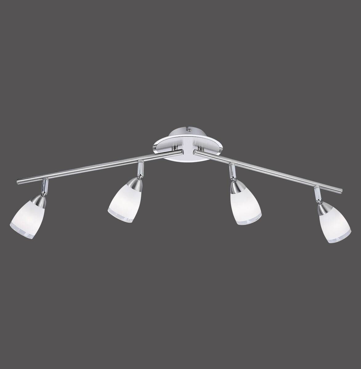 Just Light LED-Deckenleuchte Vino weiß Stahl B/H/L: ca. 76x17,5x81 cm G9 4 Brennstellen
