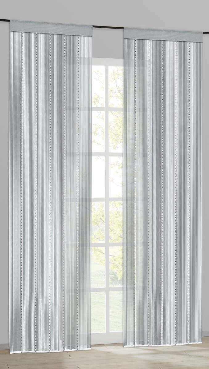 Fadenvorhang Perle silber B/L: ca. 90x245 cm