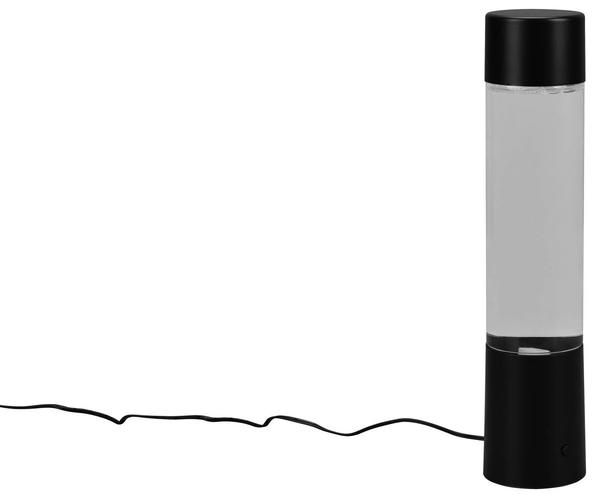 Reality Tischleuchte Tornado mattschwarz transparent Kunststoff Acryl H/D: ca. 34x7 cm 1 Brennstellen
