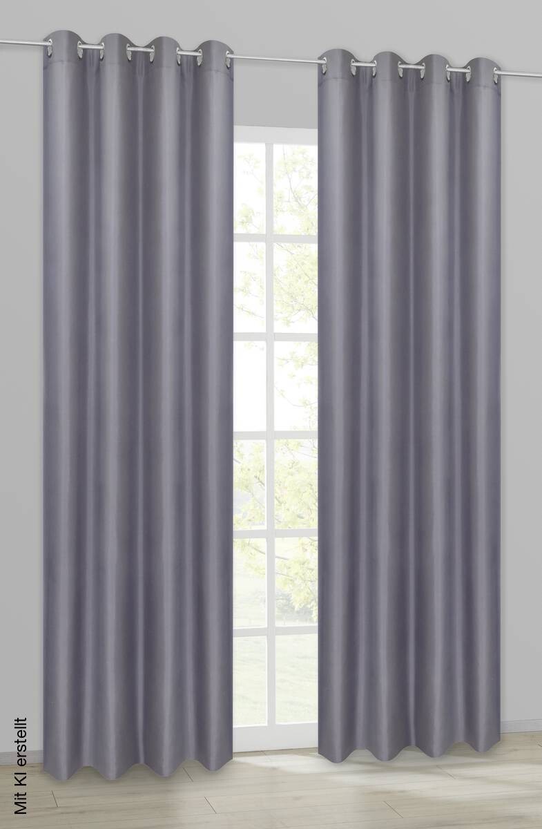 ACUS design collection Ösenvorhang Barnaby grau B/L: ca. 140x235 cm
