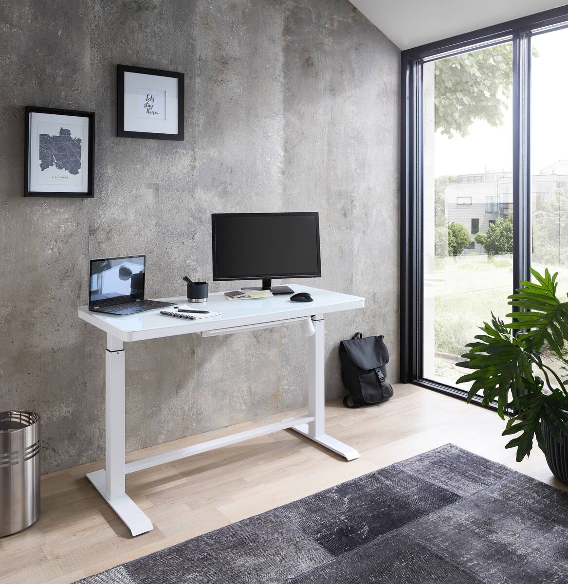 höhenverstellbarer Schreibtisch Lift4Home weiß B/H/T: ca. 120x72x60 cm