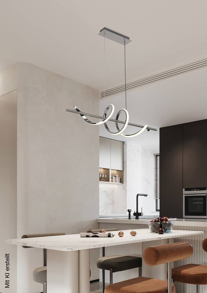 Nolo LED-Pendelleuchte Serpente B/H/T: ca. 80x120x22 cm