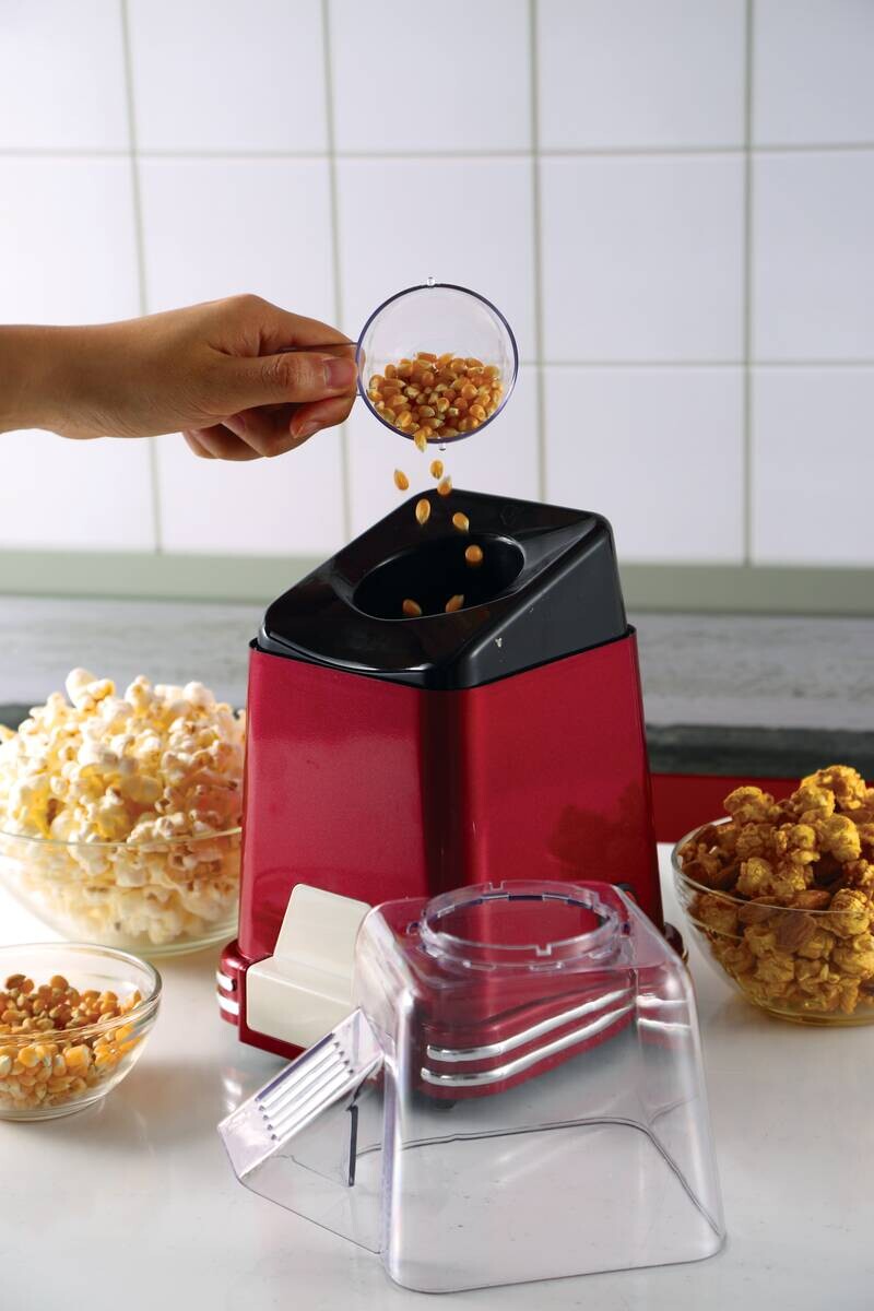 SWISS HOME Popcornautomat SH-6720 rot Kunststoff B/H/L: ca. 16,5x29,5x20 cm