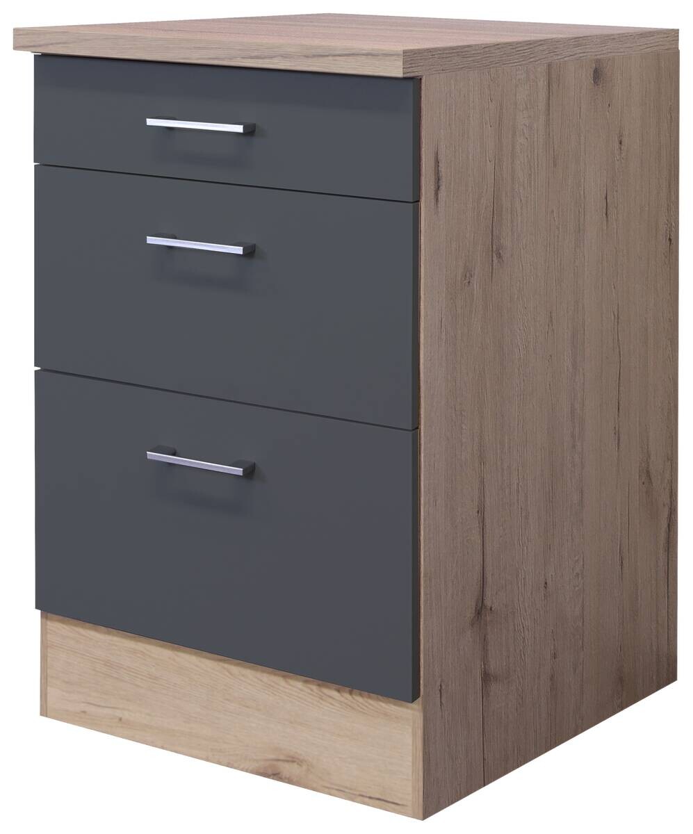 Auszugsschrank Morena grau matt B/H/T: ca. 60x85x60 cm