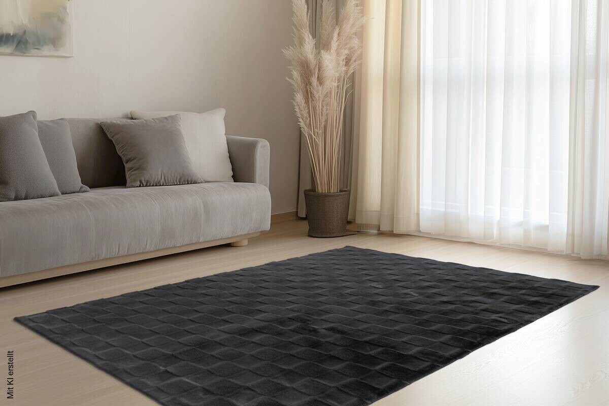 Kayoom Teppich Botany 625 Graphit B/L: ca. 80x150 cm
