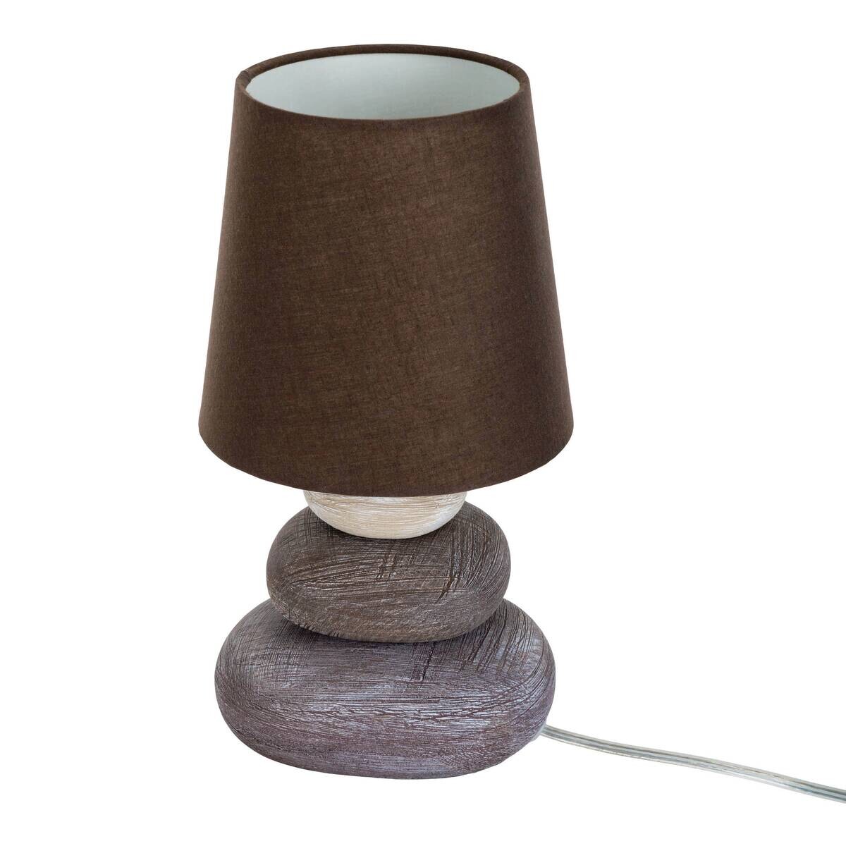 Näve Leuchten Tischleuchte 3045214 braun Keramik B/H/T: ca. 16x31x16 cm E14 1 Brennstellen