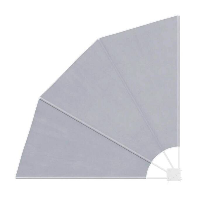 vidaXL Balkonfächer grau H/T/L: ca. 140x140x140 cm