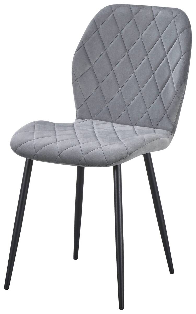 Stuhl Zoe grau Samtoptik B/H/T: ca. 45x85x58 cm