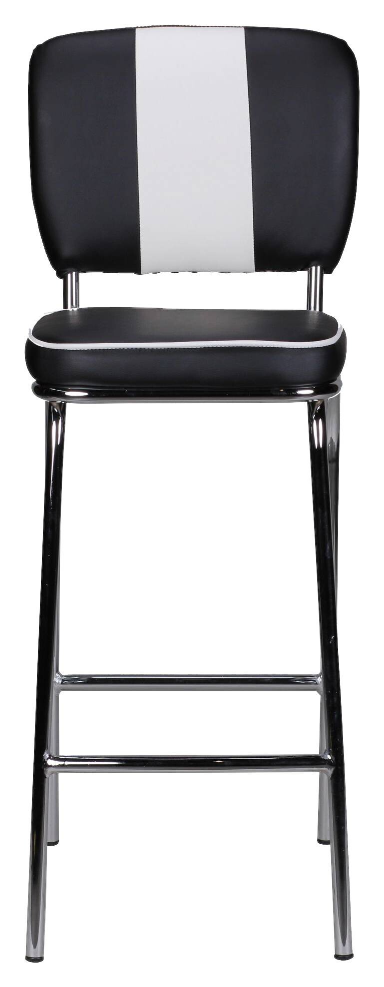 Barhocker schwarz weiß Kunstleder Kunstleder B/H/T: ca. 40x110x38 cm