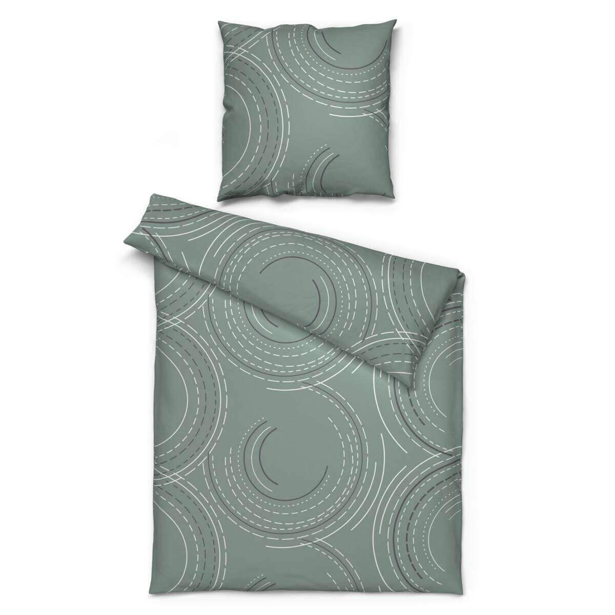 Sensation Microfaser Bettwäsche grün 100% Polyester B/L: ca. 135x200 cm