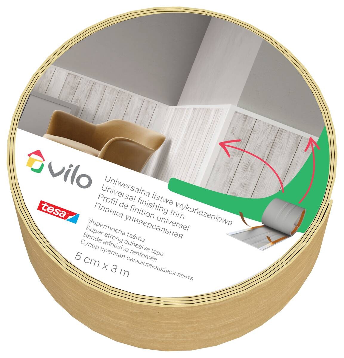 VILO Universalleiste weiß L: ca. 300 cm