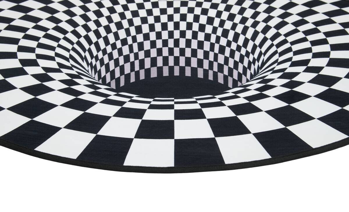 Teppich Illusion schwarz D: ca. 100 cm