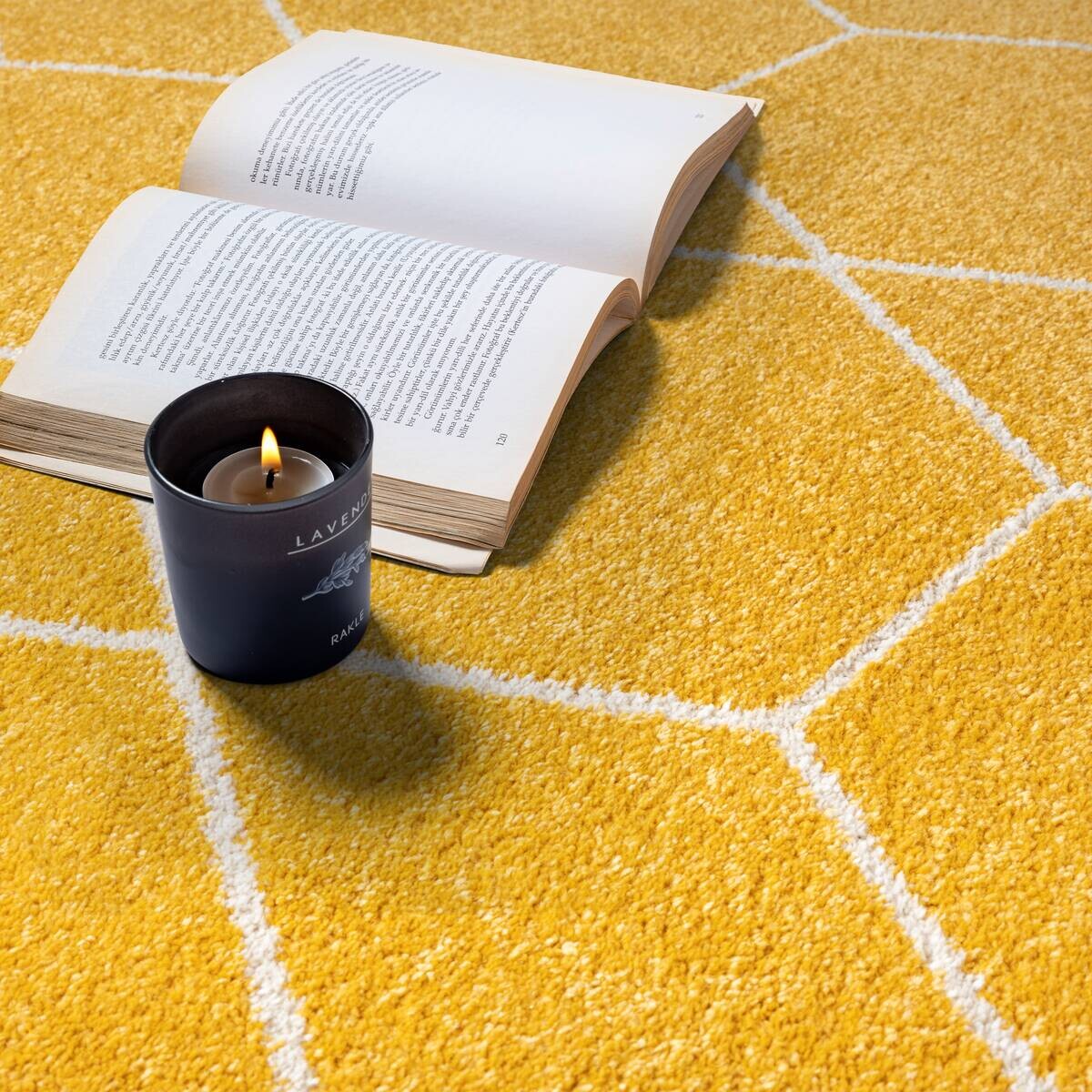 Sanat Teppich Trellis gelb B/L: ca. 120x170 cm