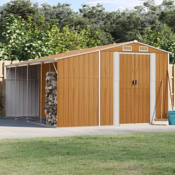 vidaXL Gartenhaus braun B/H/T: ca. 277x179x365,5 cm