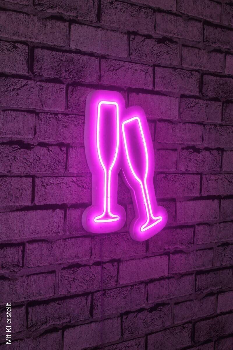 Opviq LED-Wandleuchte rosa PVC B/H/T/L: ca. 26x35x2x26 cm