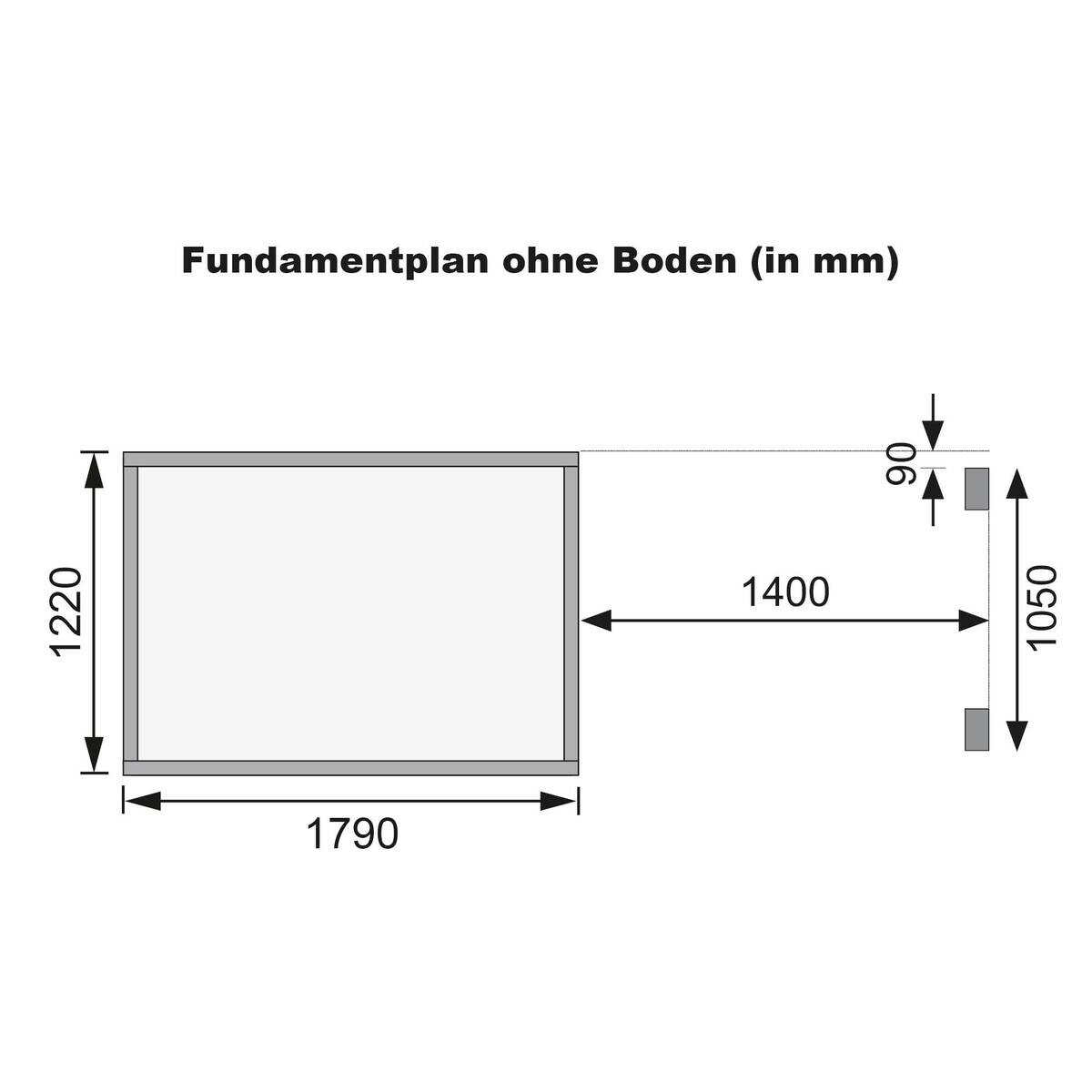 Karibu Gartenhaus Tony 0 natur B/H/T: ca. 182x219x126 cm