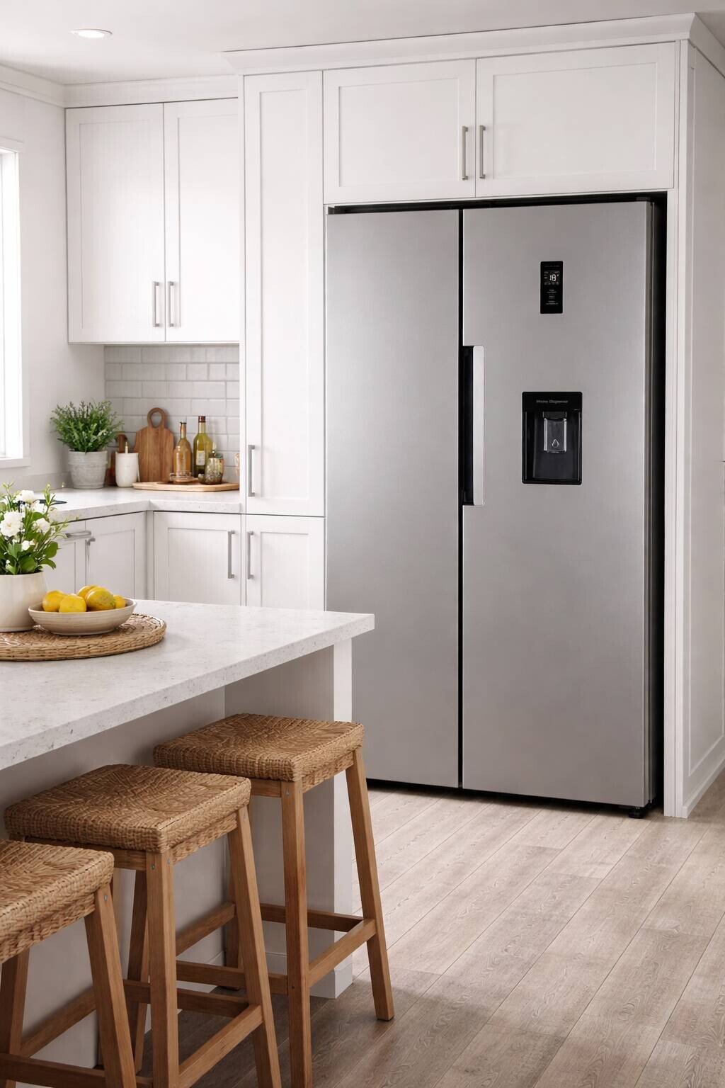 POCOline Side-by-Side 179-444 ESIWDD silber B/H/T: ca. 83x179x61 cm