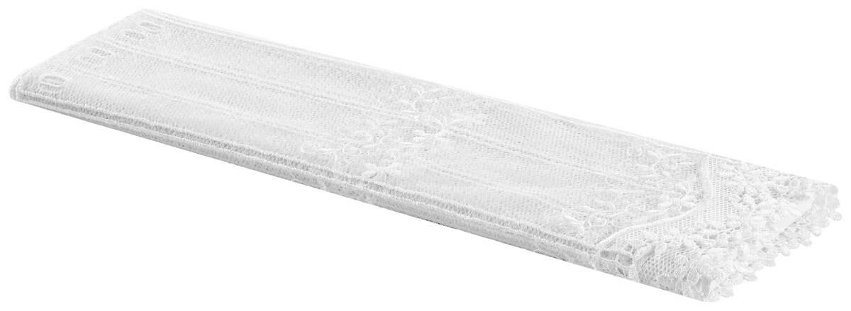 Scheibengardinen-Meterware Alaca weiß 100% Polyester H: ca. 60 cm