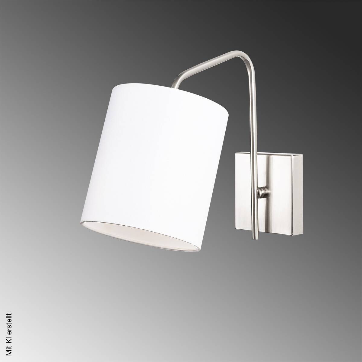 Opviq Wandleuchte weiß nickel Metall B/H/L: ca. 27x24x14 cm E27 1 Brennstellen