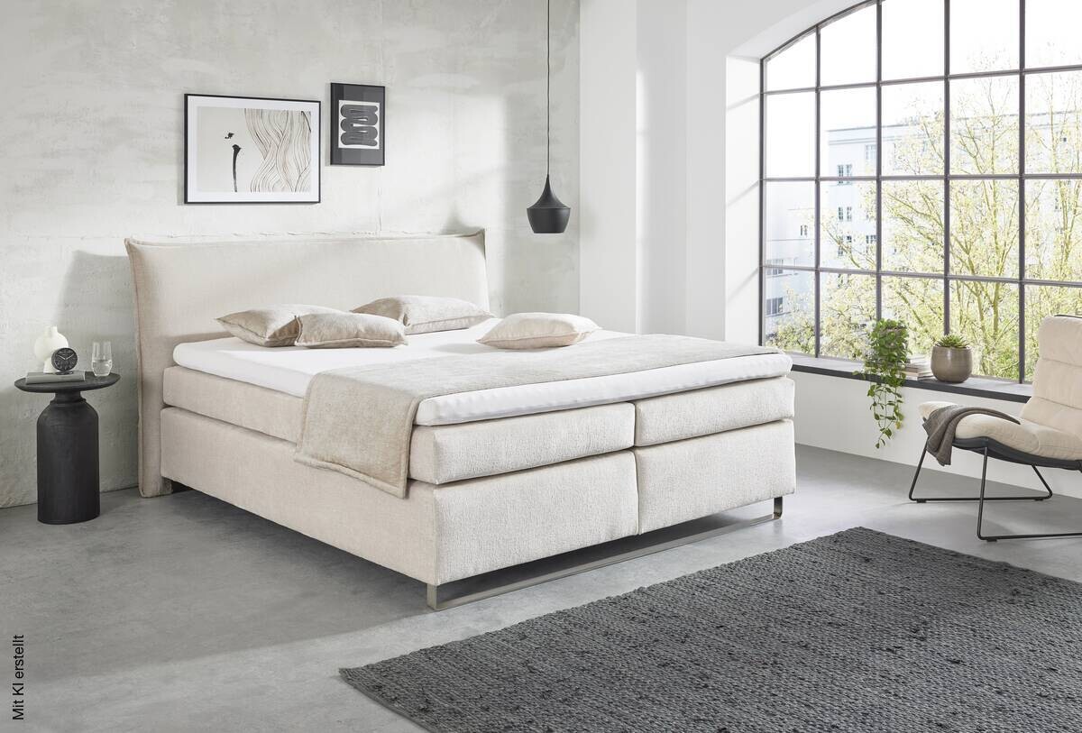 Boxspringbett Nairobi Vanilleblüte Liegefläche B/L: ca. 180x200 cm