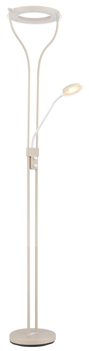 GLOBO Stehlampe weiß sand Satiniert Glas Metall B/H/L: ca. 31x194x35 cm null 1 Brennstellen