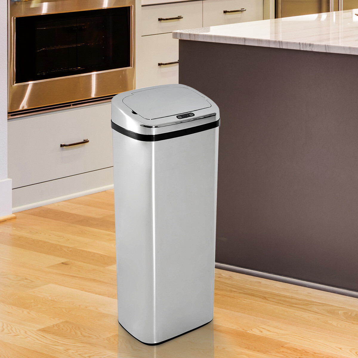 HOMCOM Mülleimer mit Sensor silber B/H/L: ca. 25x84x33 cm