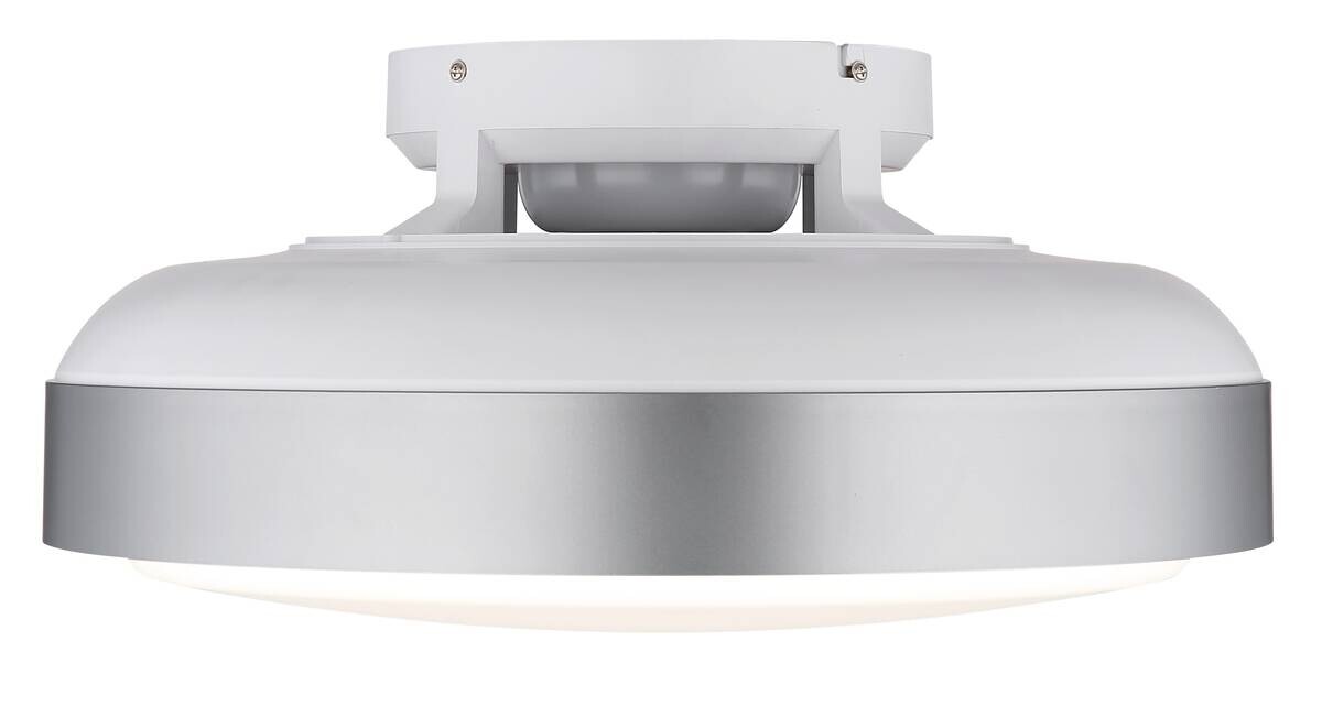 GLOBO LED-Deckenventilator Opal silber weiß Acryl Kunststoff H/D: ca. 20x45 cm 1 Brennstellen