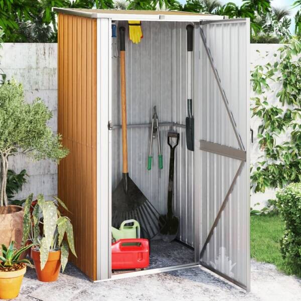 vidaXL Gartenhaus braun B/H/T: ca. 118,5x209,5x97 cm
