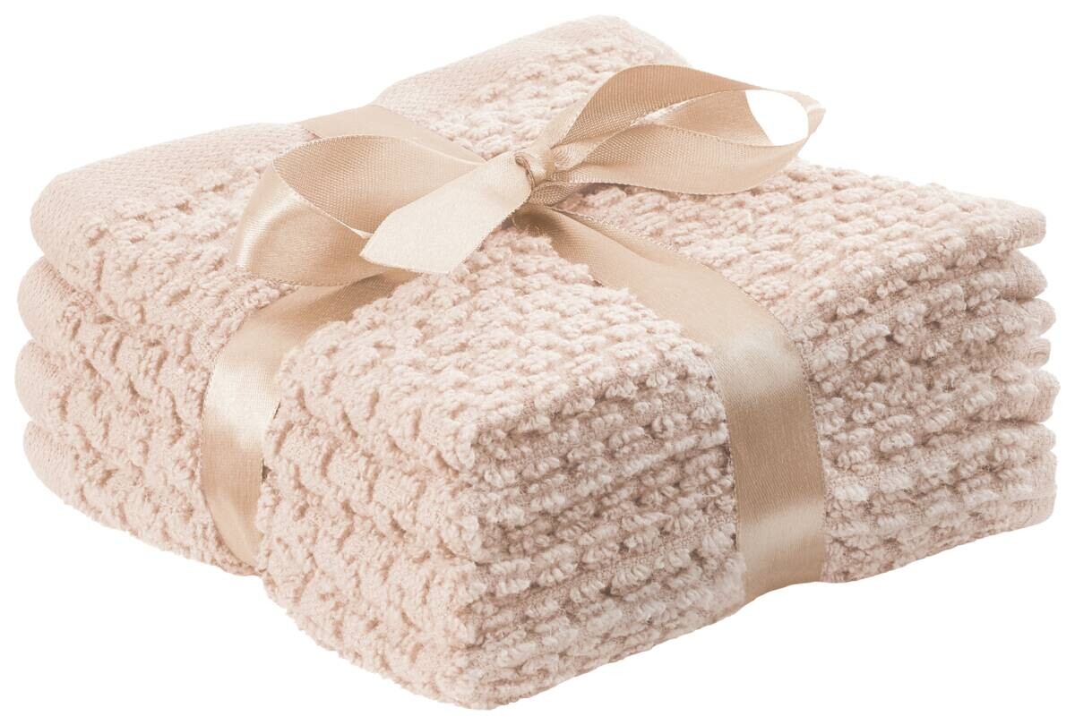 POCOline Seiftuch Popcorn beige 100% Baumwolle B/L: ca. 30x30 cm