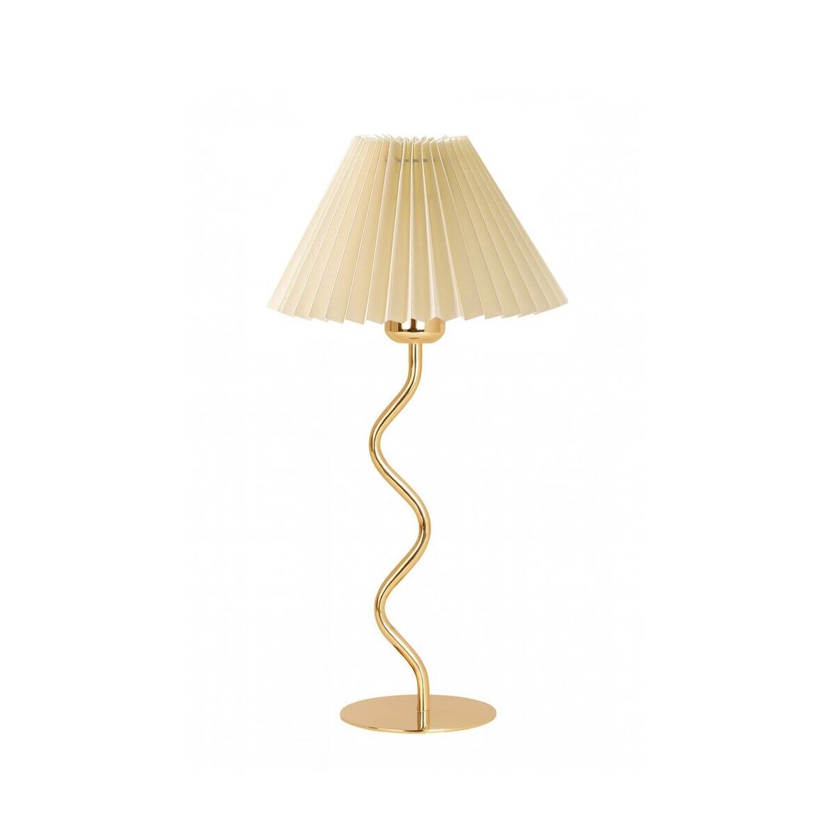 Tischleuchte creme PVC Metall B/H/L/D: ca. 22x46x22x22 cm E27 1 Brennstellen