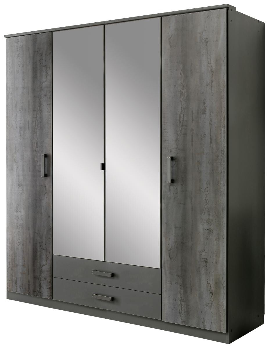 Kleiderschrank Duisburg Graphit B/H/T: ca. 180x199x58 cm | Graphit | 180,00/199,00/58,00 cm