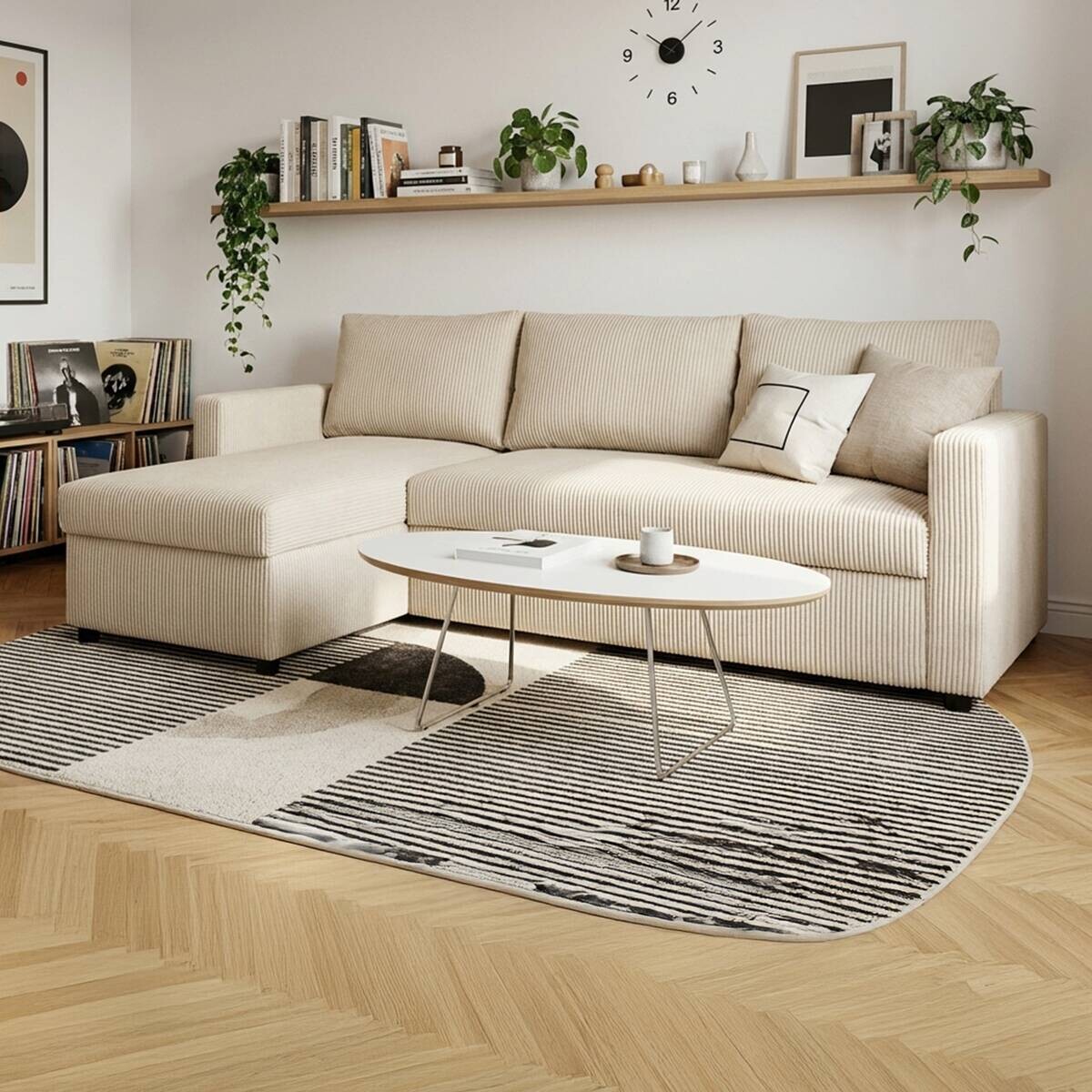 Ecksofa mit Bettfunktion und Bettkasten pearl Microfaser B/H/T: ca. 215x145x82 cm
