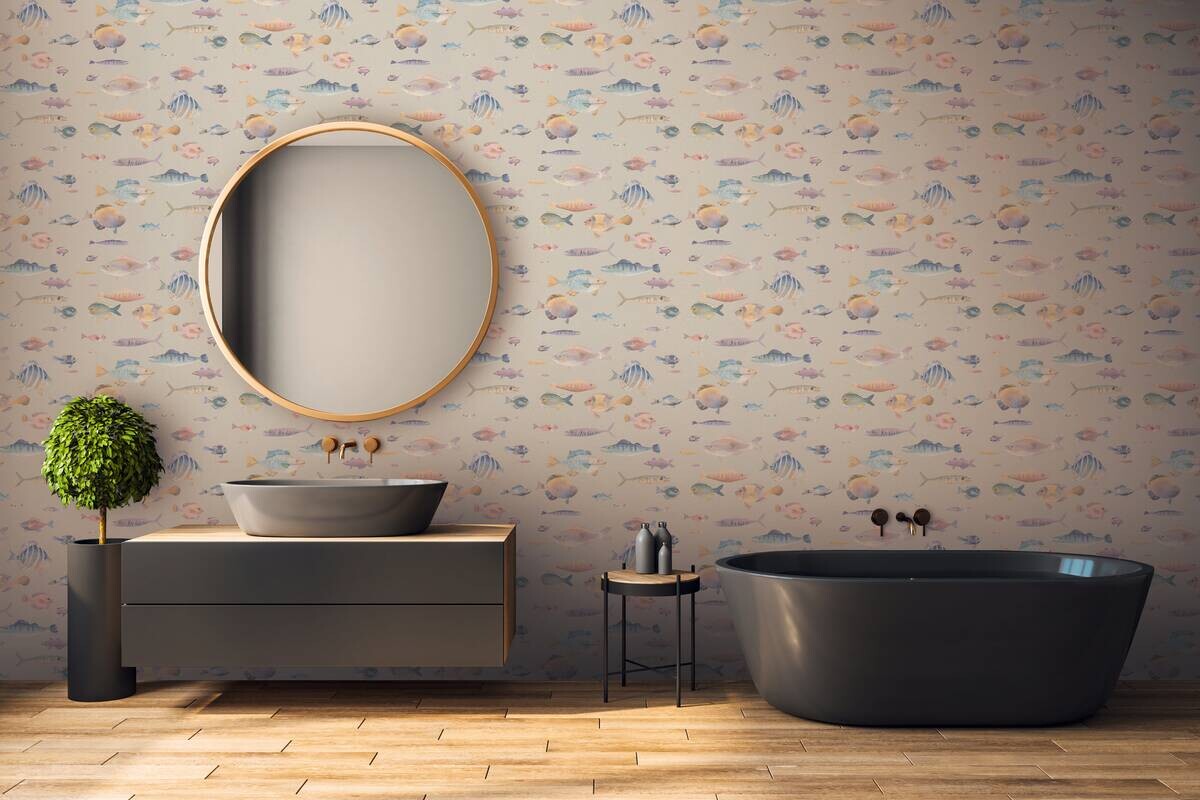 A.S.Creation Vliestapete violett bunt B/H/D: ca. 53x1005x8 cm