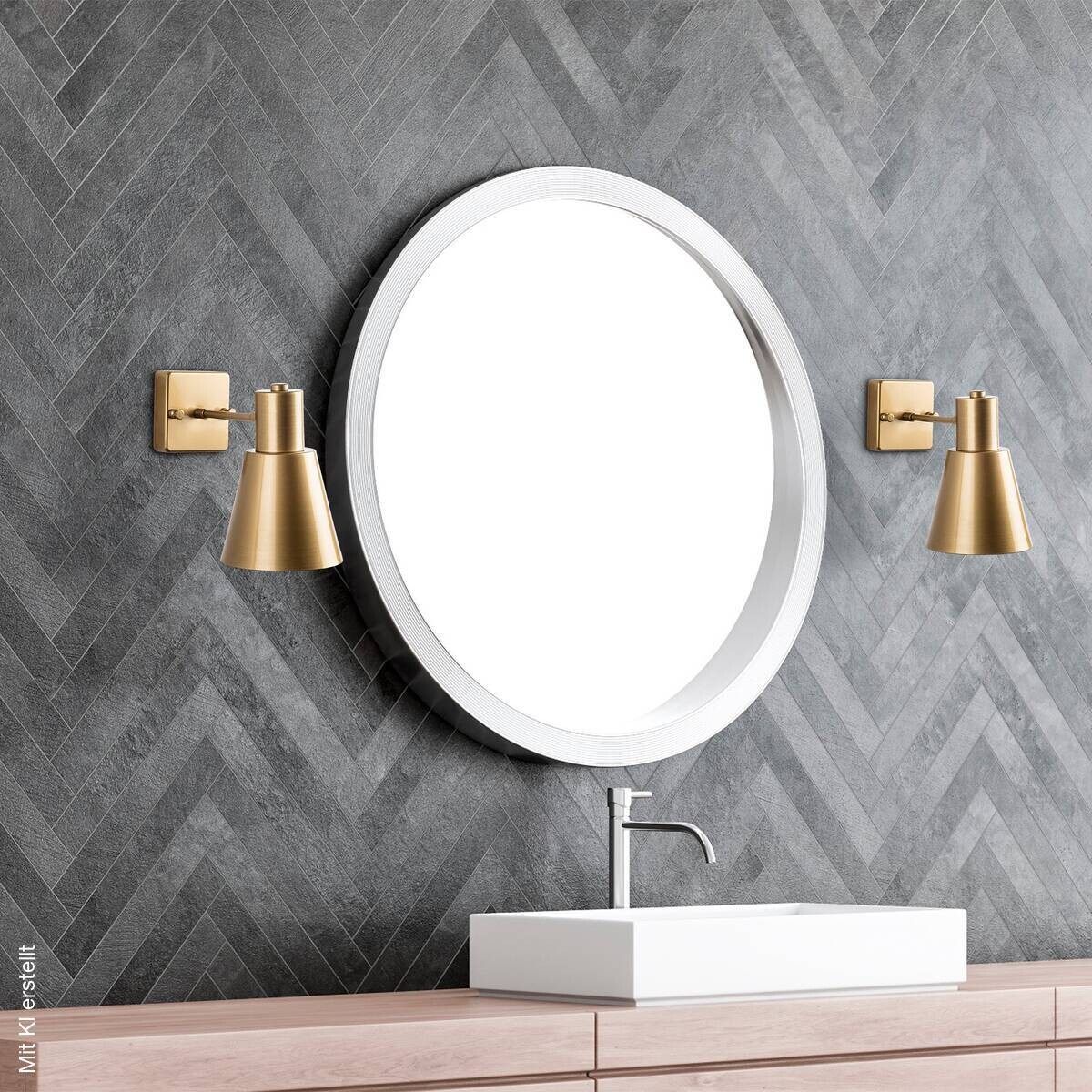 Opviq Wandleuchte gold Metall B/H/L: ca. 24x21x14 cm E27 1 Brennstellen