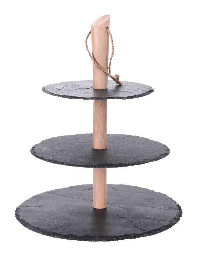 Etagere natur Holz H/D: ca. 36x30 cm