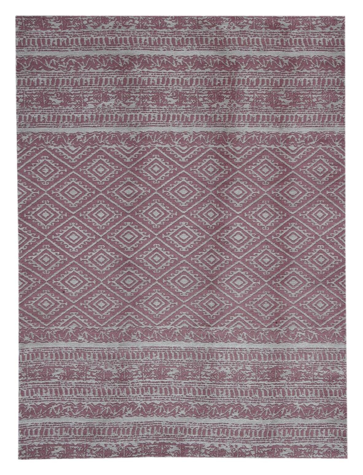 Kayoom Flachgewebeteppich Sunny 110 pink B/L: ca. 160x230 cm