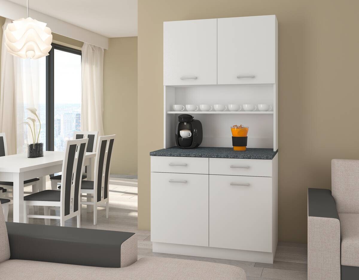 Küchenbuffet weiß matt B/H/T: ca. 100x200x60 cm