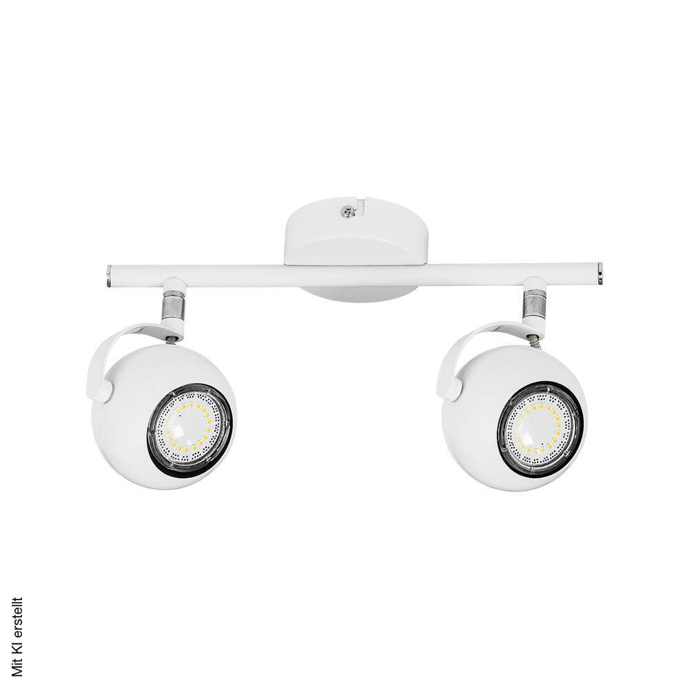 SPOT Light Spotbalken Lea weiß Metall B/H/T: ca. 30x15x8 cm GU10 2 Brennstellen