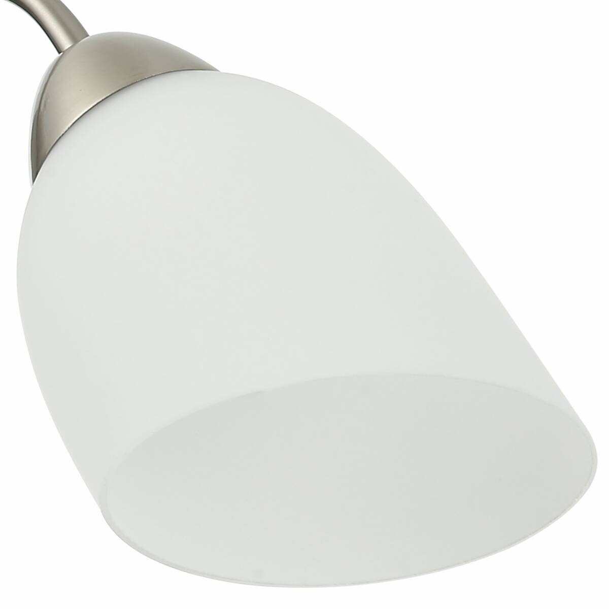 Lamkur Deckenleuchte Donna nickel Metall Glas H/L: ca. 25x51 cm E27 3 Brennstellen