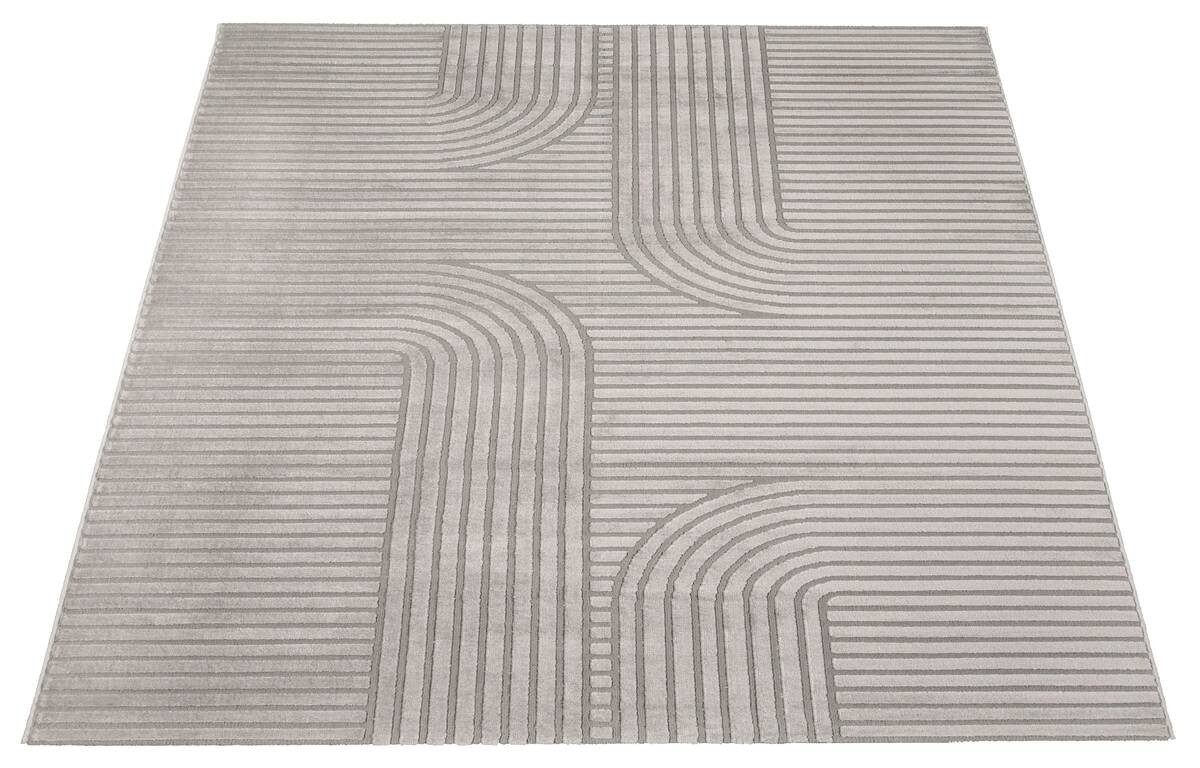 Webteppich Lucy grau B/L: ca. 120x160 cm