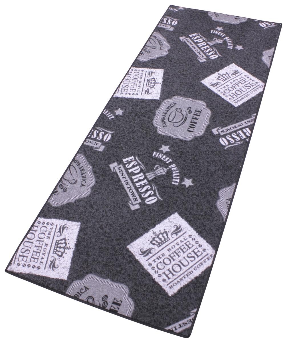 Küchenläufer Coffe Patterns grau B/L: ca. 67x180 cm | grau | 67,00/180,00 cm