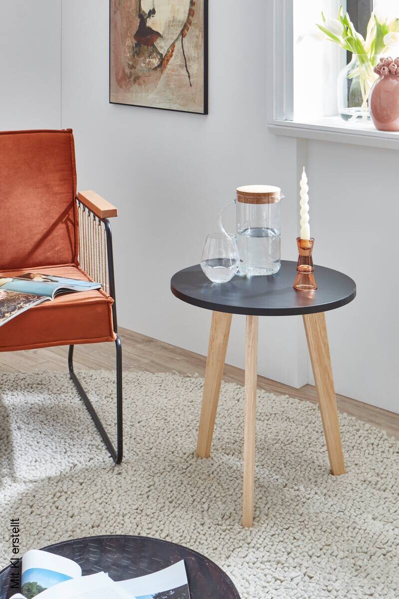 Couchtisch schwarz B/H/T: ca. 50x46x50 cm