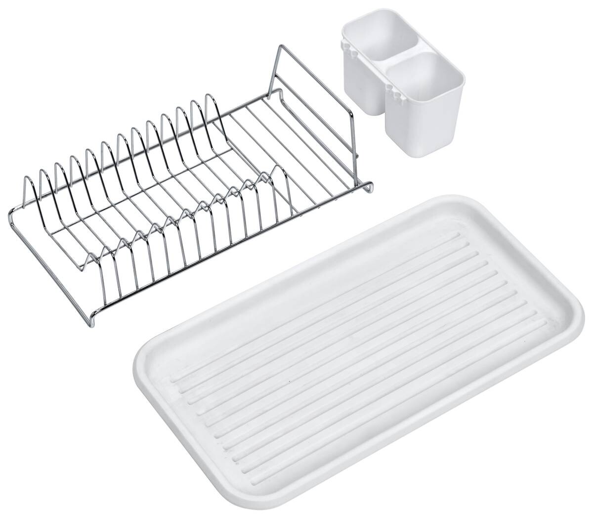 Zeller Geschirrabtropfständer weiß Metall B/H/L: ca. 24x13x43,5 cm