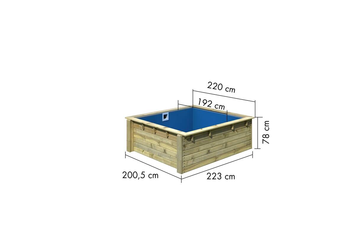 Karibu Pool Skipper B/H/T: ca. 220x78x220 cm
