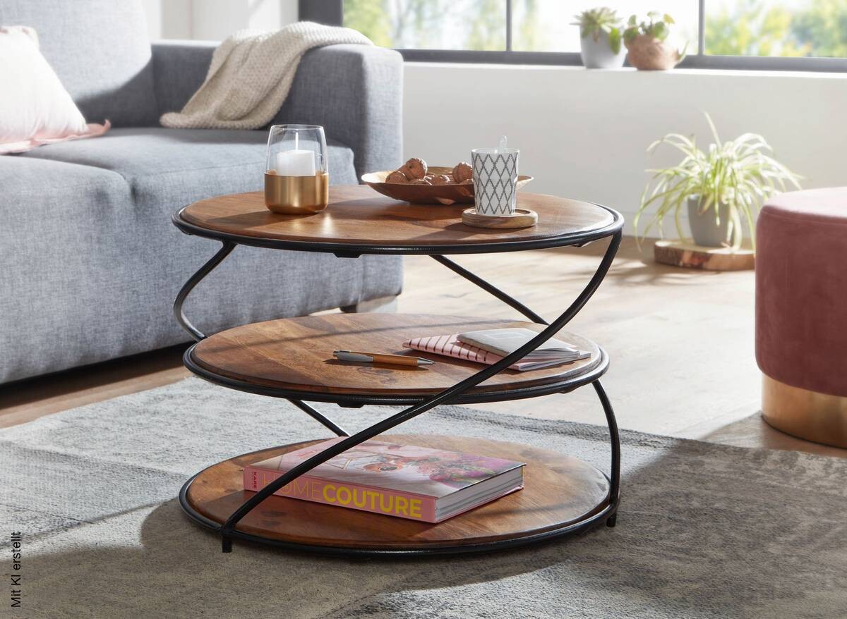Couchtisch braun B/H/T: ca. 58x40x58 cm