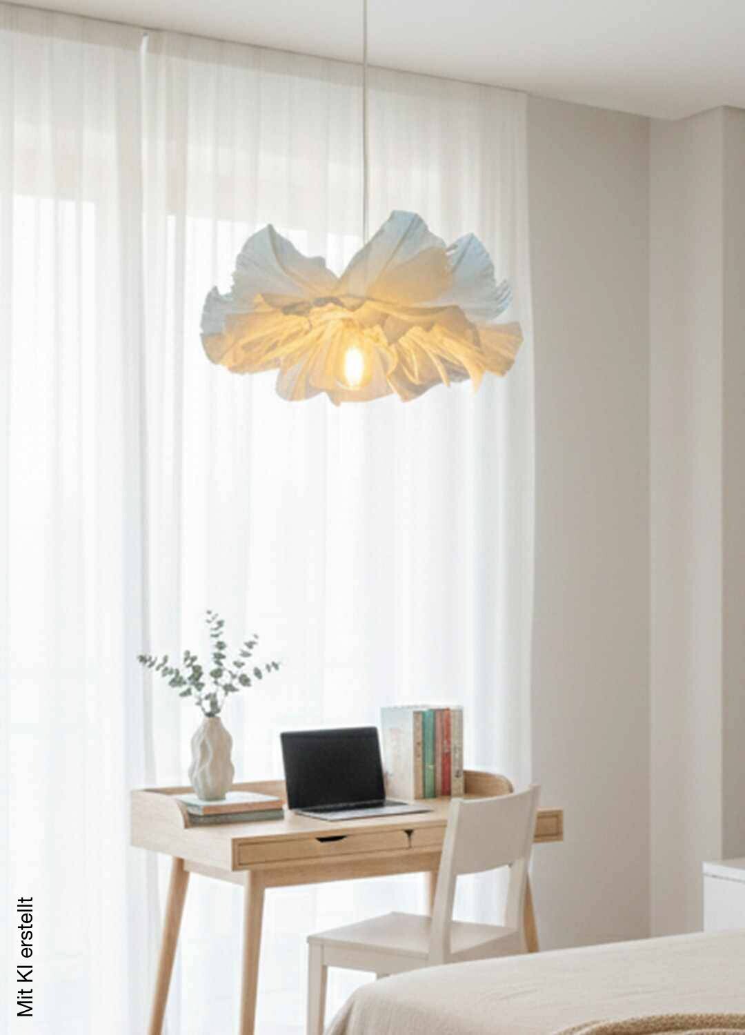 Opviq Pendelleuchte weiß Kunststoff B/H/T/L/D: ca. 48x85x48x48x48 cm E27 1 Brennstellen
