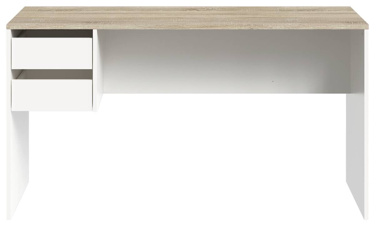 Schreibtisch Eiche Sonoma Nachbildung weiß B/H/T: ca. 138x75x50 cm