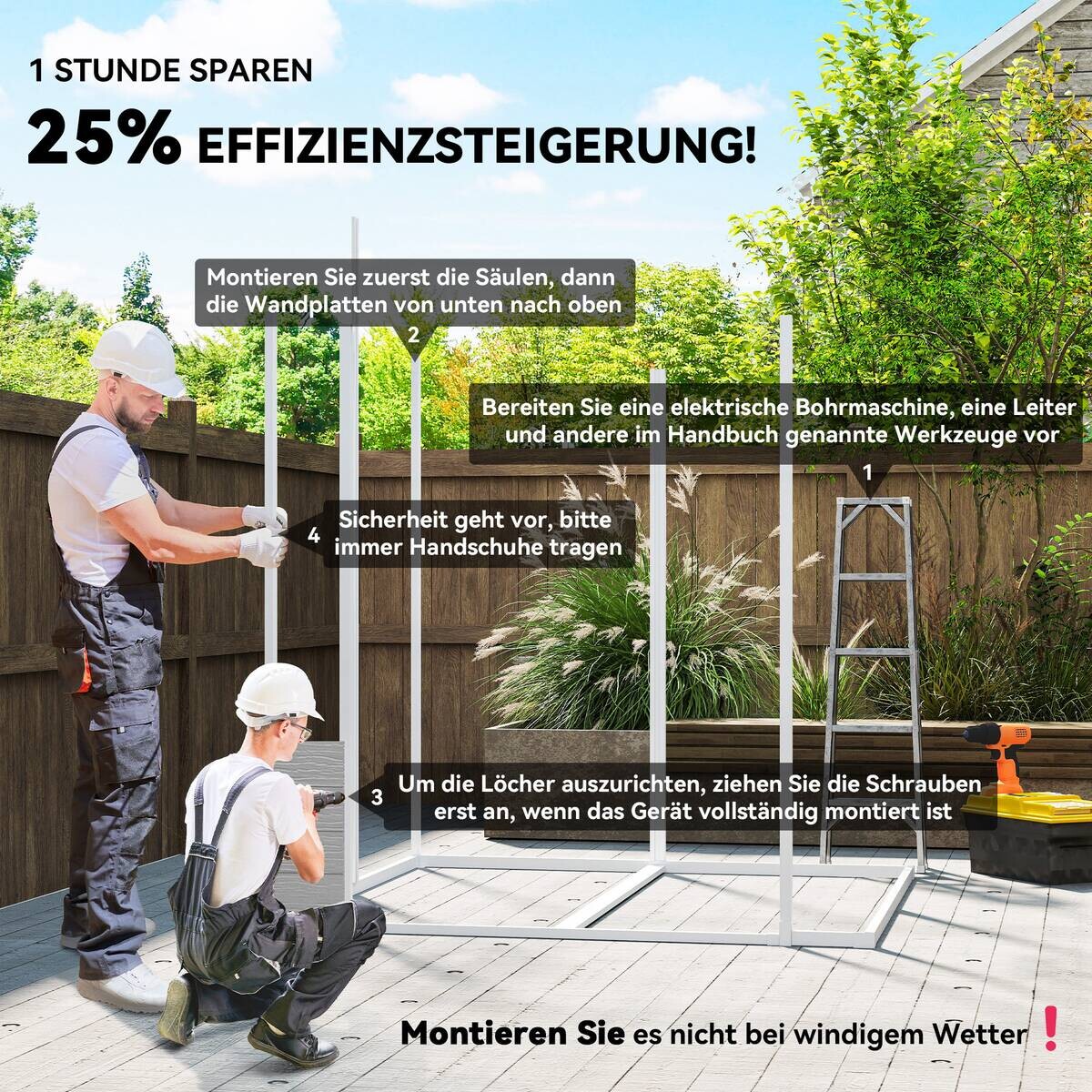 Outsunny Garden Storage Shed grau B/H/L: ca. 181x220x181 cm