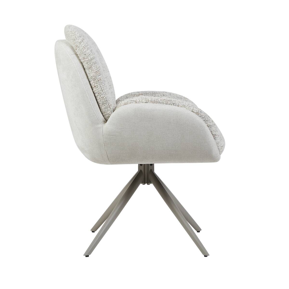Armlehnstuhl Davina beige Microfaser B/H/T: ca. 64x92,5x48 cm